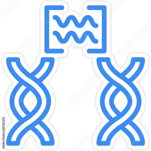 Vector Design Genetic Comparation Icon Style