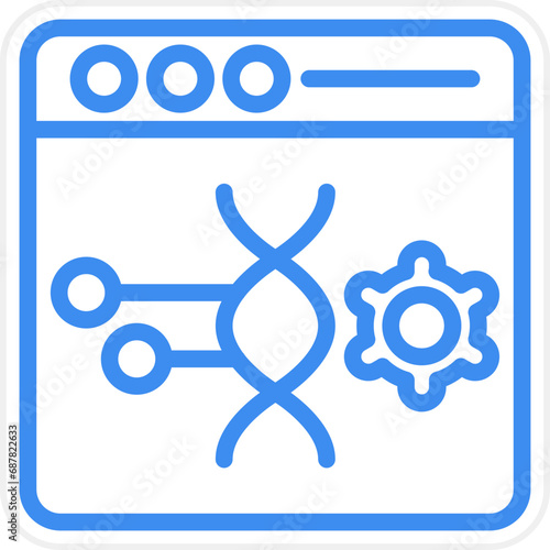Vector Design Genetic Engineering Icon Style