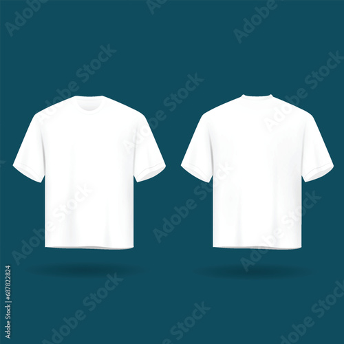 Design Mockup T-Shirt Template in White Color