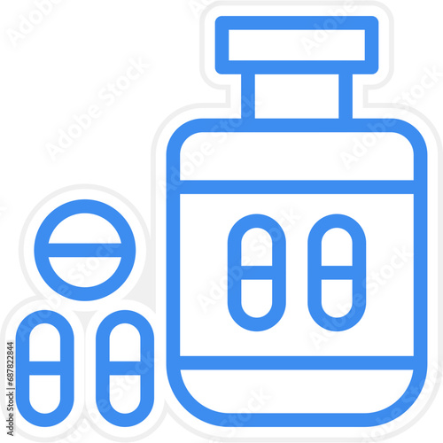 Vector Design Antidepressant Icon Style