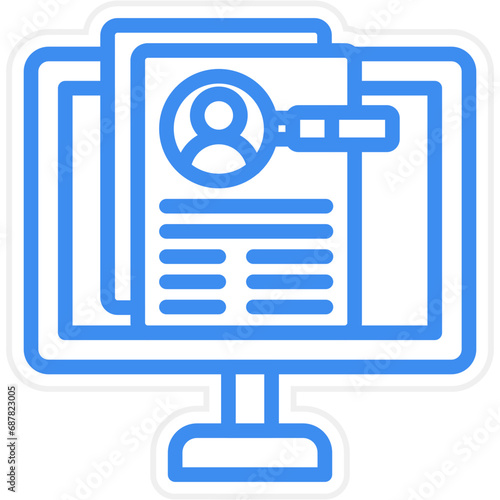 Vector Design Job search Icon Style