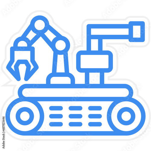 Vector Design Military Robot Icon Style