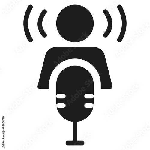 Voice acting Bold Icon