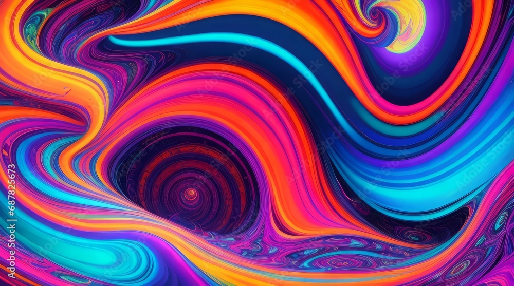 neon color swirl abstract background