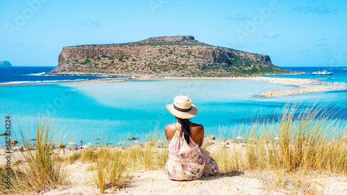 Crete Greece, Balos lagoon on Crete island, Greece photo