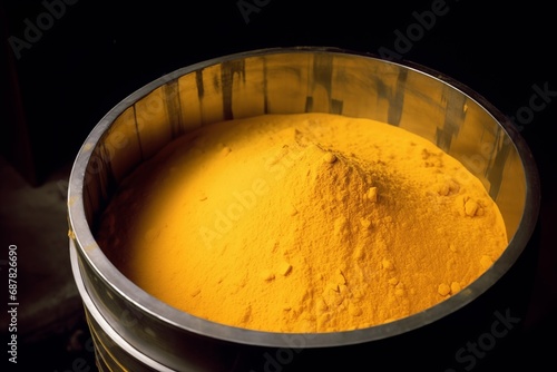 Yellowcake Uranium in Steel Container photo
