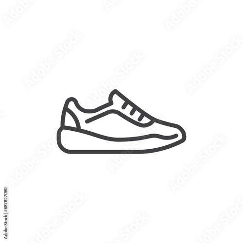 Athletic sneakers line icon