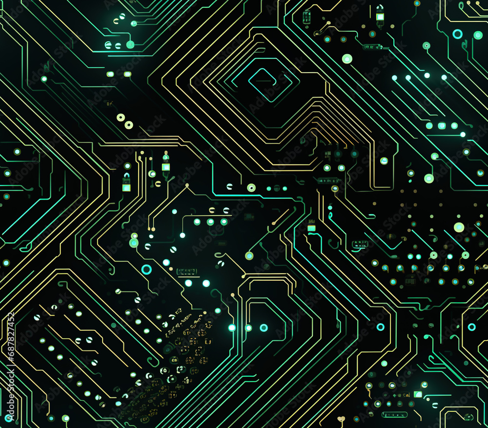 3D Circuit Board Seamless Patterns 3D Circuit Board Seamless Patterns