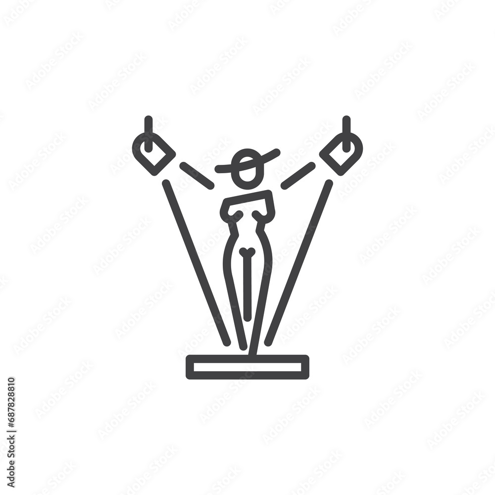 Fototapeta premium Fashion Show line icon