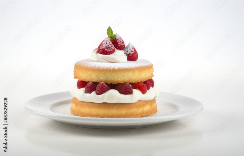 sponge cake with strawberries sponge cake with strawberries