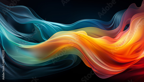 abstract background multi colour wave lines