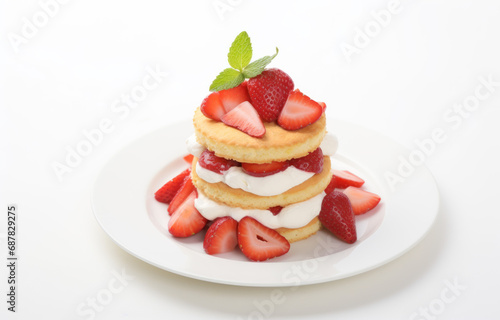 shortcake with strawberries