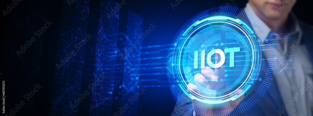 IIOT Industrial internet of things smart industry 4.0 technology concept. IIOT Industrial internet of things smart industry 4.0 technology concept.