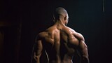back of a bodybuilder showing some muscles