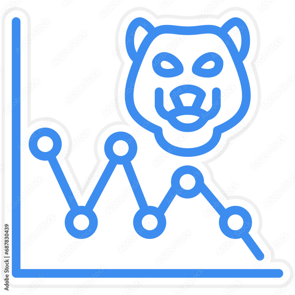 Bear Market Icon Style Bear Market Icon Style