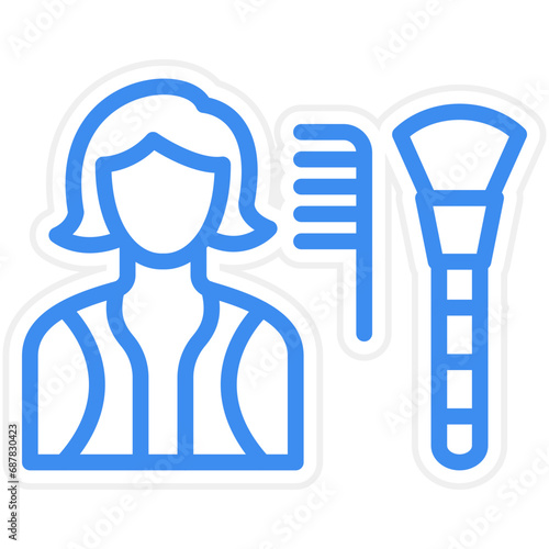 Make Up Artist Female Icon Style