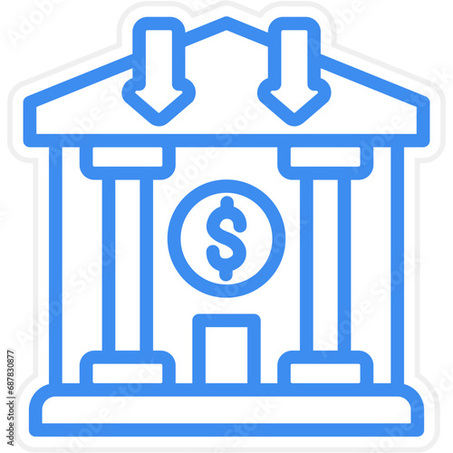 Bank Deposit Icon Style