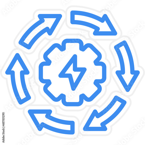 Recycle Energy Icon Style