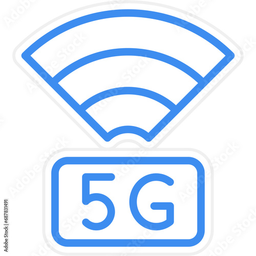 5G Network Icon Style