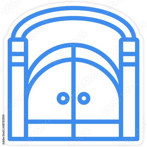 Cementery Gate Icon Style