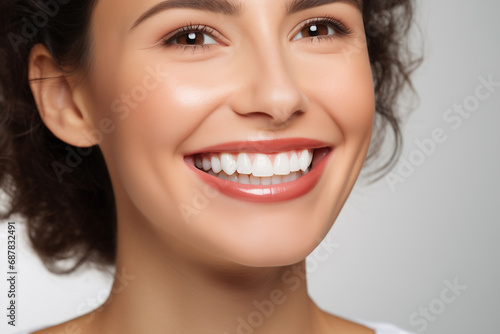 Beautiful woman smile. Dental care and stomatology