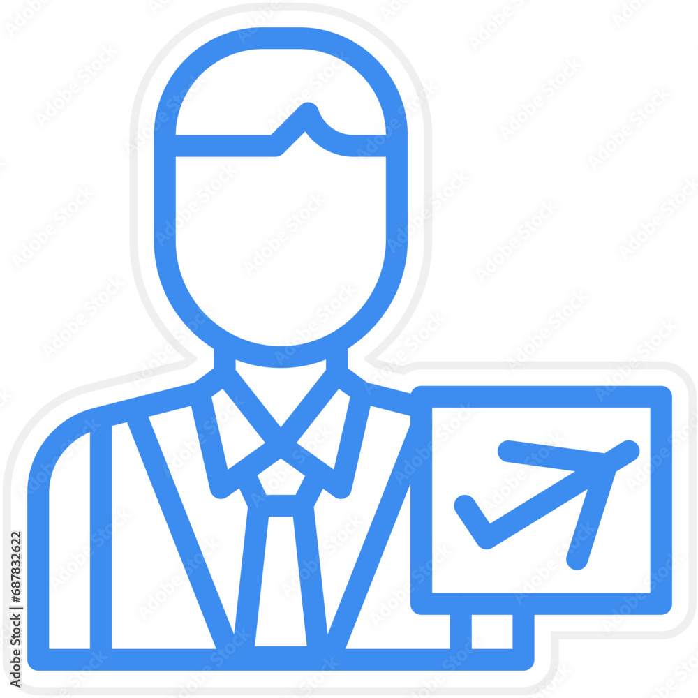 Airport Representative Icon Style Airport Representative Icon Style