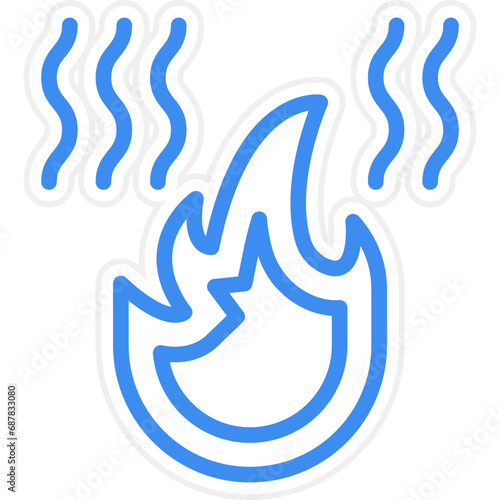 Fire Pollution Icon Style