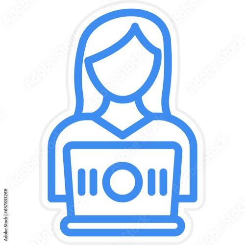 Female Blogger Icon Style