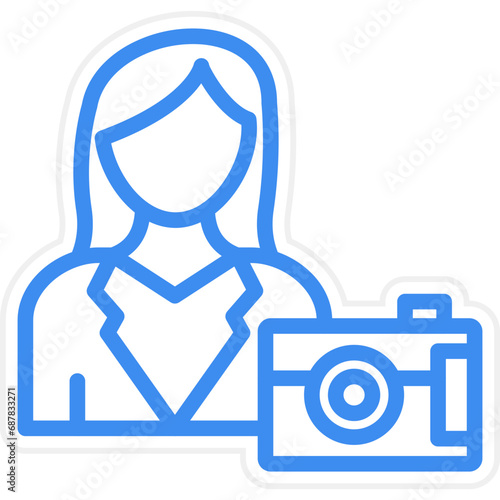 Female Vlogger Icon Style
