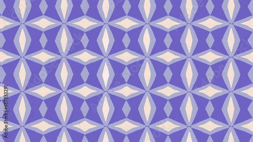 Blue and white tile pattern. This image could be used to create a patterned fabric for clothing, home décor, or other items.