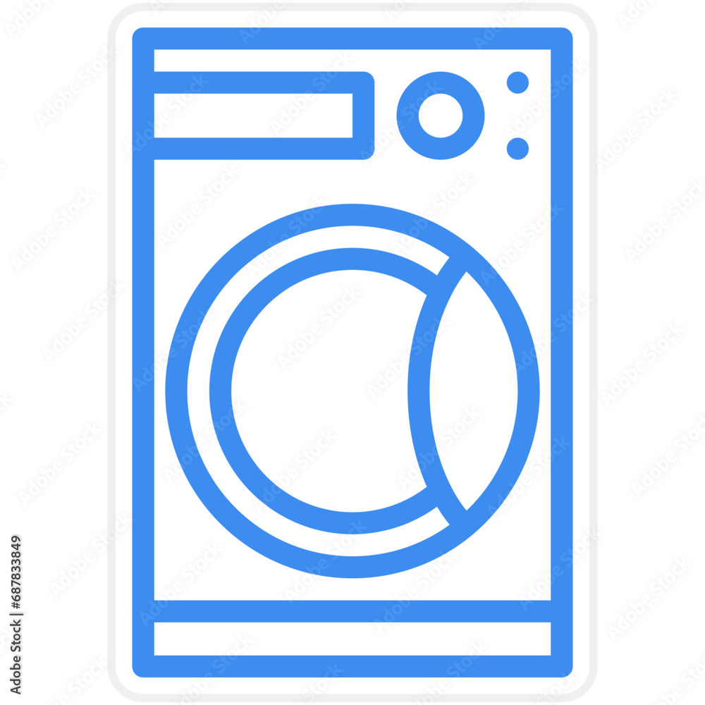 Smart Washing Machine Icon Style Smart Washing Machine Icon Style