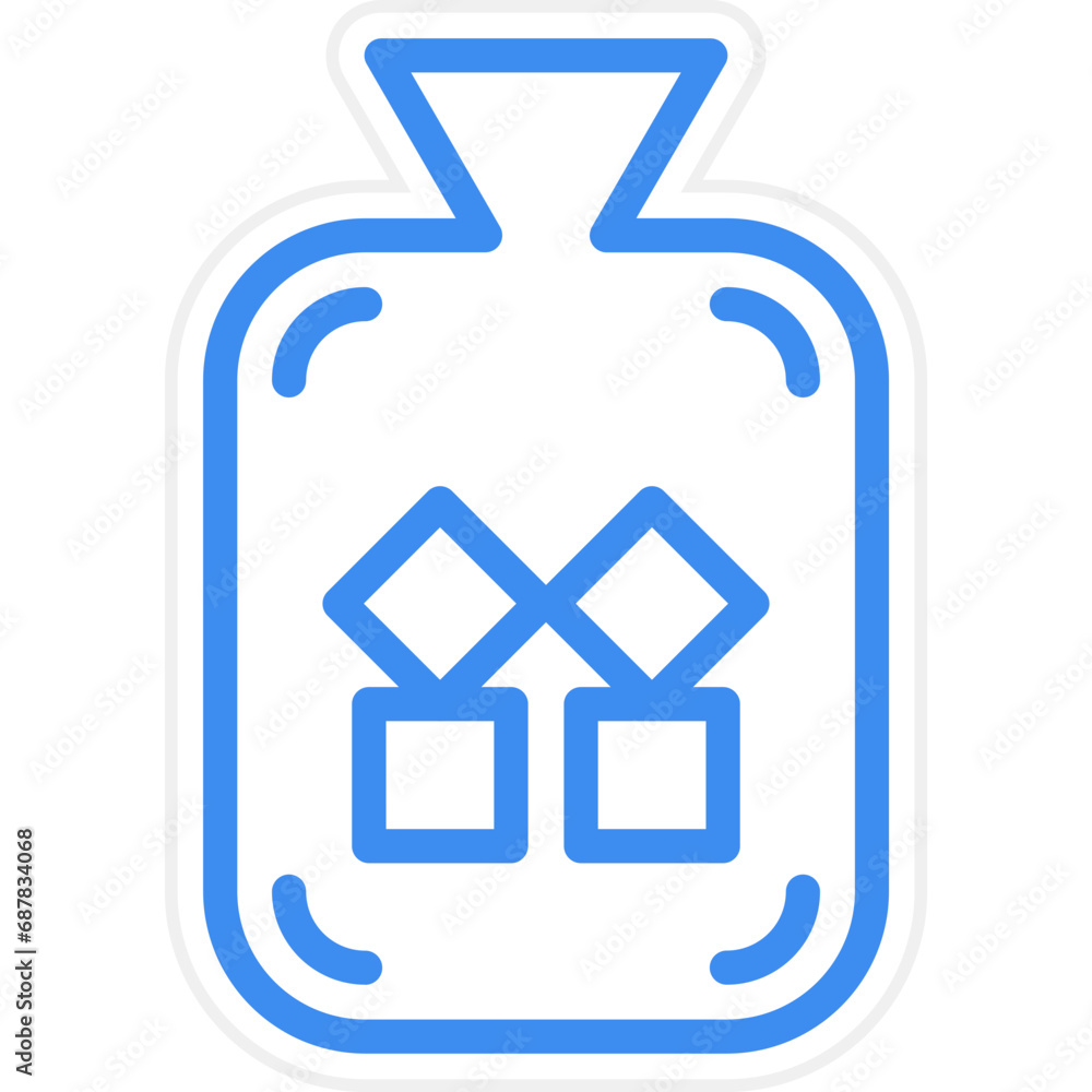 Obraz premium Ice Bag Icon Style