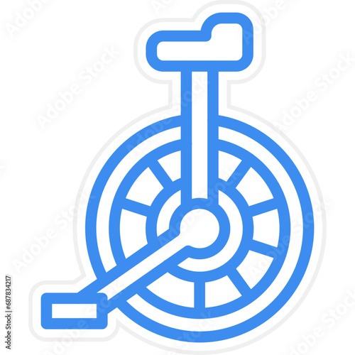 Unicycle Icon Style