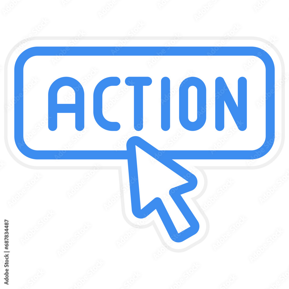 Fototapeta premium Action Icon Style