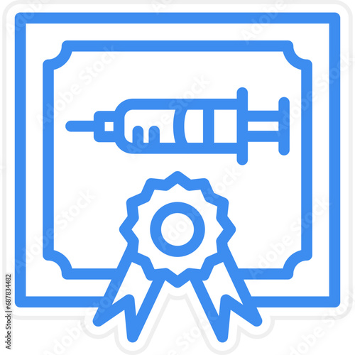 Vaccination Certificate Icon Style