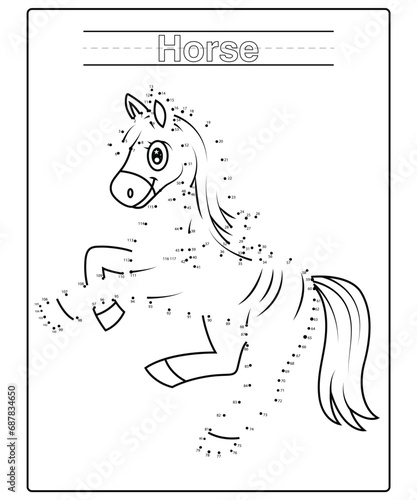 dot to dot coloring page for kids