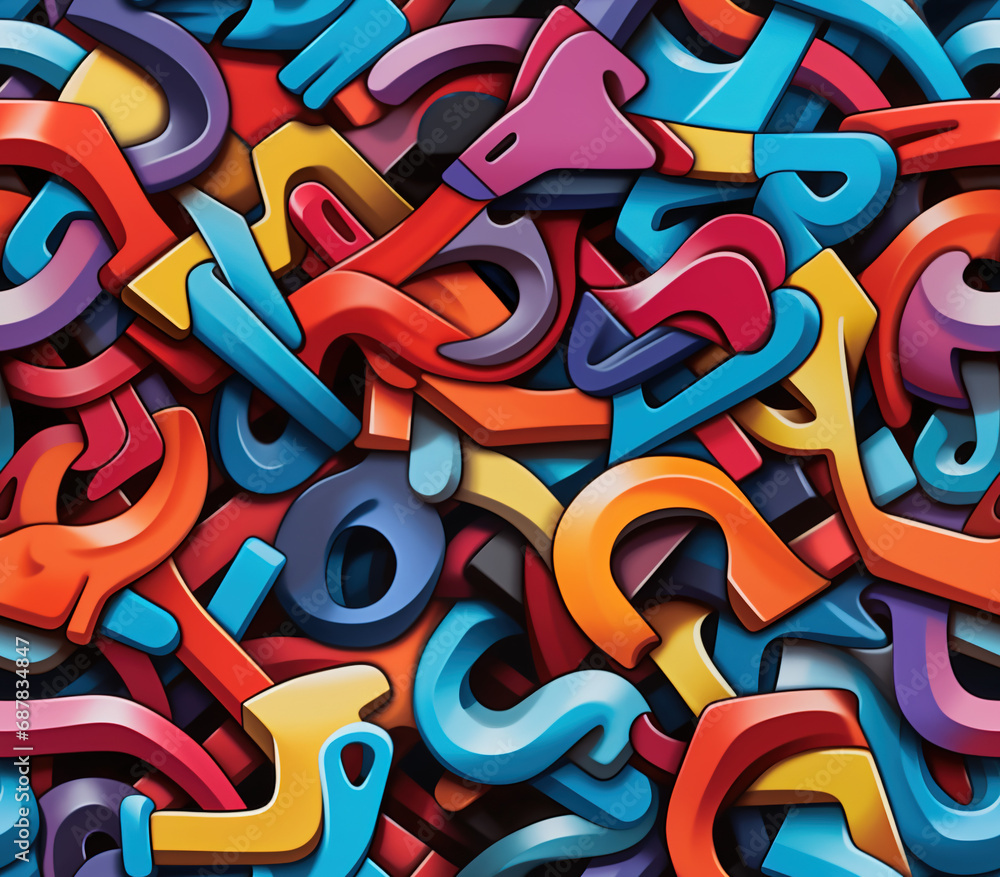 custom made wallpaper toronto digital3D Graffiti Seamless Patterns