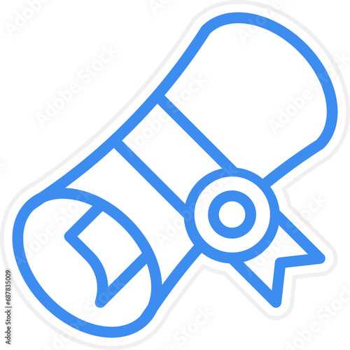 Bachelor Degree Icon Style