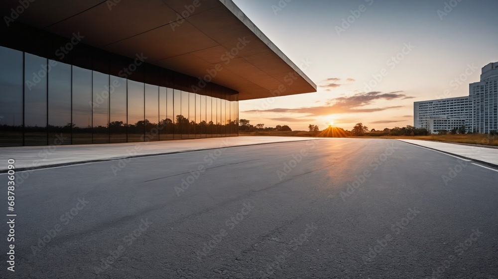 Dusk Future Architecture Empty Scene Dusk Future Architecture Empty Scene