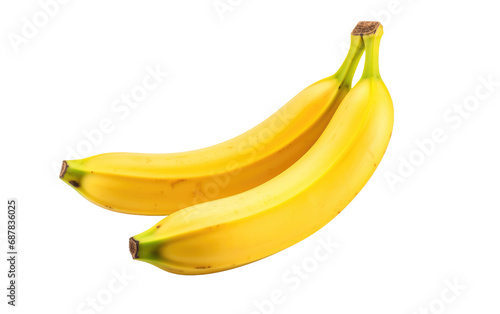 Banana Yellow Delight On Transparent Background