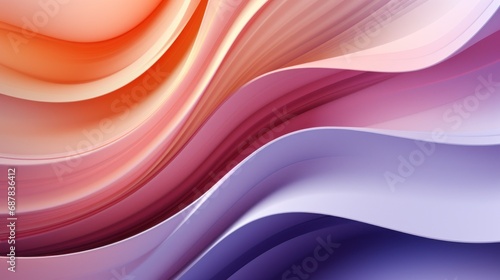 Serene Sunset Lavender  Peach  Soft Apricot color in the style of flowing fabric  Digital Wave Background