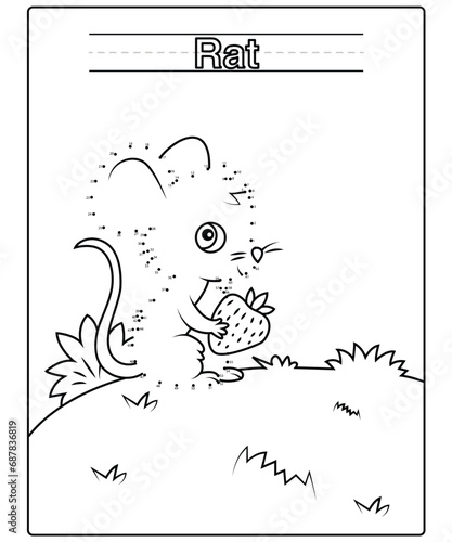dot to dot coloring page for kids
