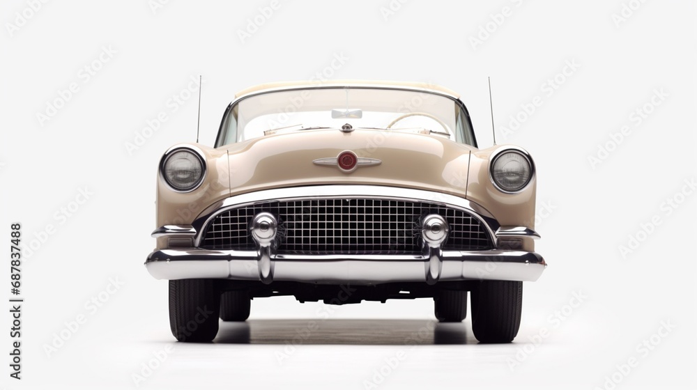 Vintage ultra-luxury car on white background Ai Generative