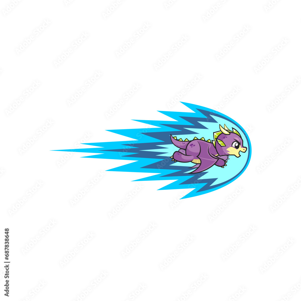 vector cute flying dragon tale vector cute flying dragon tale