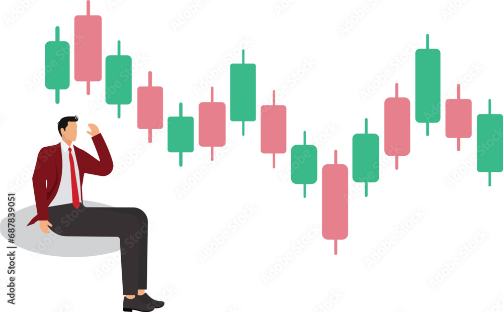 Business graph Businessman, Financial Crisis Business graph Businessman, Financial Crisis
