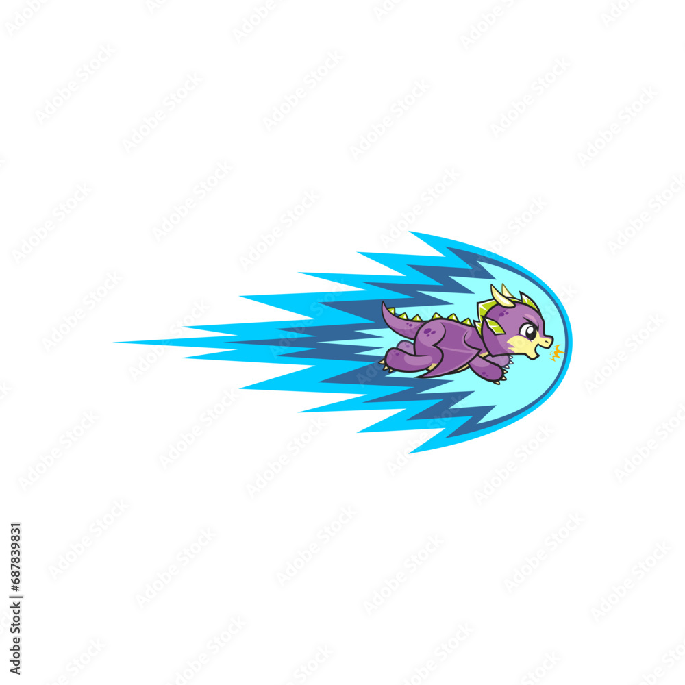 Obraz premium vector cute flying dragon fantasy