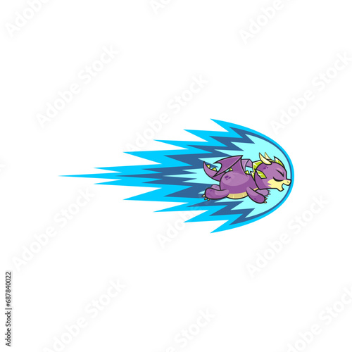 vector cute flying dragon dinosaur