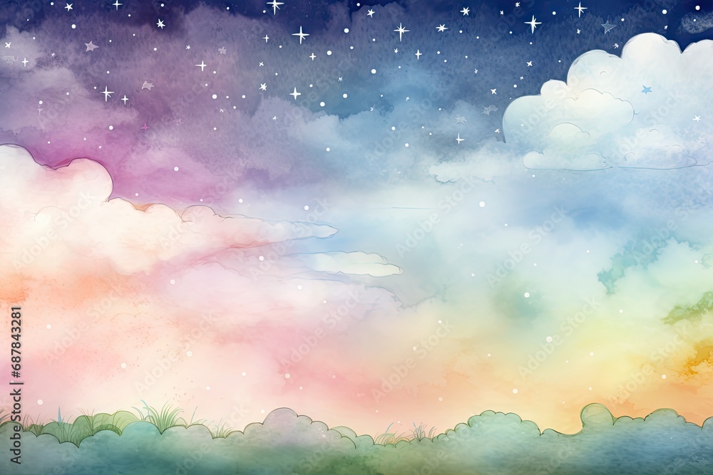 colorful blue sky and cloud for nature landscape. Cloud background with a pastel colour