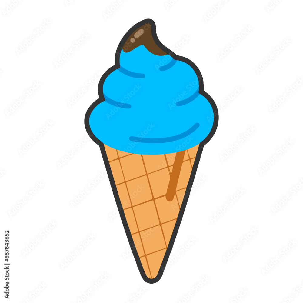 Delicious Ice Cream Art, Vector Illustration Design

