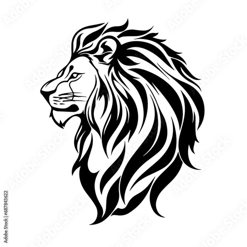 Lion Logo Monochrome Design Style © FileSource